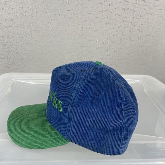 Seattle Seahawks Hat  Corduroy Green Blue NFL Retro Starline Vintage Snapback - Picture 5 of 14